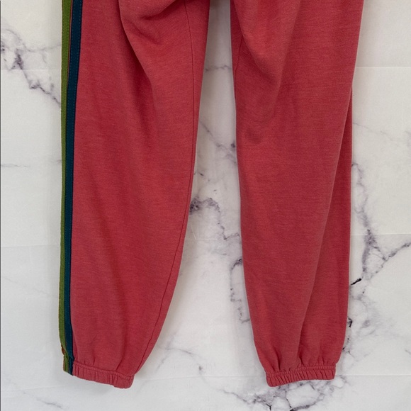 Women's Pink Rainbow Stripe Pants - Picture 9 of 15